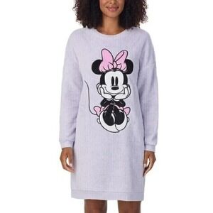 Disney Ladies' Purple Minnie Mouse Plush Nightgown/Lounger Small New with Tags‎